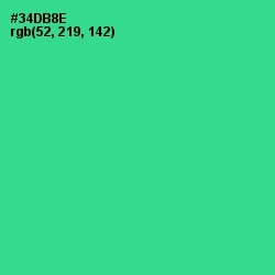 #34DB8E - Shamrock Color Image