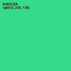 #34DC8A - Shamrock Color Image