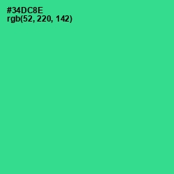 #34DC8E - Shamrock Color Image