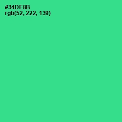 #34DE8B - Shamrock Color Image
