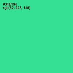 #34E194 - Shamrock Color Image