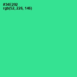 #34E292 - Shamrock Color Image
