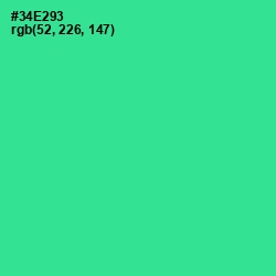 #34E293 - Shamrock Color Image