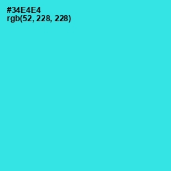 #34E4E4 - Turquoise Color Image