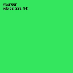 #34E55E - Malachite Color Image