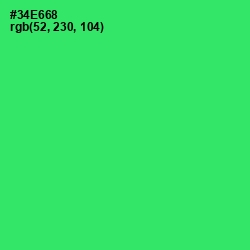 #34E668 - Malachite Color Image