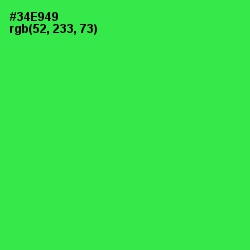 #34E949 - Malachite Color Image