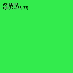 #34EB4D - Malachite Color Image