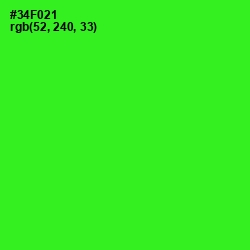 #34F021 - Harlequin Color Image