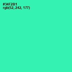#34F2B1 - Shamrock Color Image