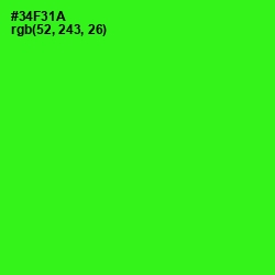 #34F31A - Harlequin Color Image