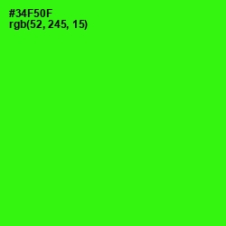 #34F50F - Harlequin Color Image
