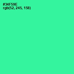 #34F59E - Shamrock Color Image