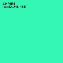 #34F6B5 - Shamrock Color Image