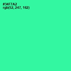 #34F7A2 - Shamrock Color Image