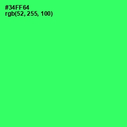 #34FF64 - Malachite Color Image