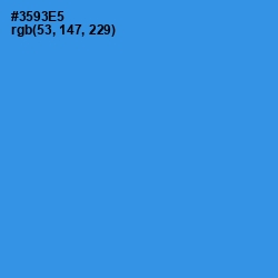 #3593E5 - Curious Blue Color Image