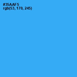 #35AAF5 - Dodger Blue Color Image