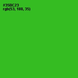 #35BC23 - Forest Green Color Image