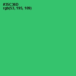 #35C36D - Malachite Color Image