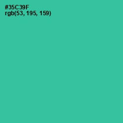 #35C39F - Shamrock Color Image
