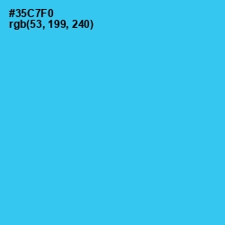 #35C7F0 - Turquoise Color Image