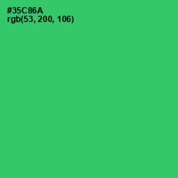 #35C86A - Malachite Color Image