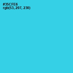 #35CFE6 - Turquoise Color Image