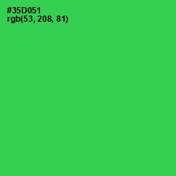 #35D051 - Malachite Color Image