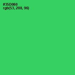 #35D060 - Malachite Color Image