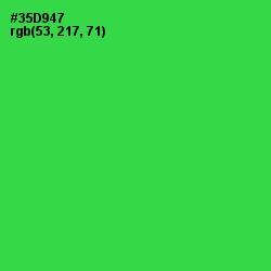 #35D947 - Malachite Color Image