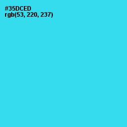 #35DCED - Turquoise Color Image