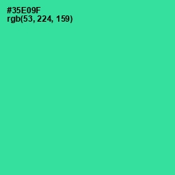 #35E09F - Shamrock Color Image