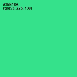 #35E18A - Shamrock Color Image
