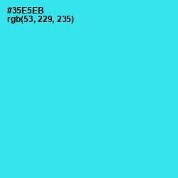 #35E5EB - Turquoise Color Image