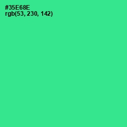 #35E68E - Shamrock Color Image