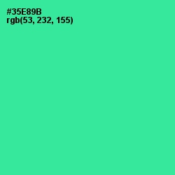 #35E89B - Shamrock Color Image