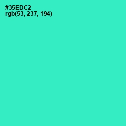 #35EDC2 - Turquoise Color Image