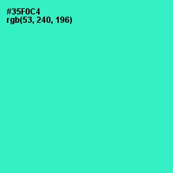 #35F0C4 - Turquoise Color Image