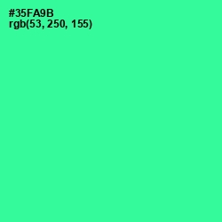 #35FA9B - Shamrock Color Image