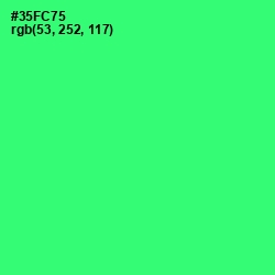#35FC75 - Spring Green Color Image