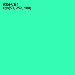 #35FCB4 - Shamrock Color Image