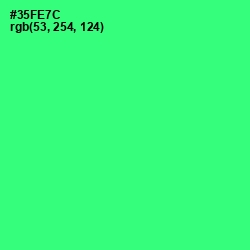 #35FE7C - Spring Green Color Image