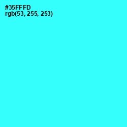 #35FFFD - Cyan / Aqua Color Image