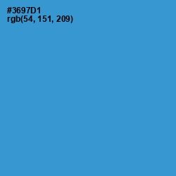 #3697D1 - Curious Blue Color Image