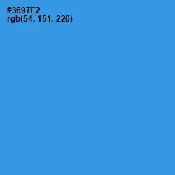 #3697E2 - Curious Blue Color Image