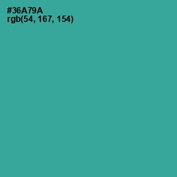 #36A79A - Keppel Color Image