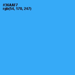 #36AAF7 - Dodger Blue Color Image