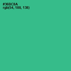 #36BC8A - Jungle Green Color Image