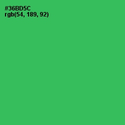 #36BD5C - Sea Green Color Image